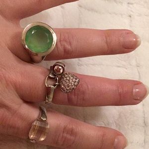 Three sterling silver rings